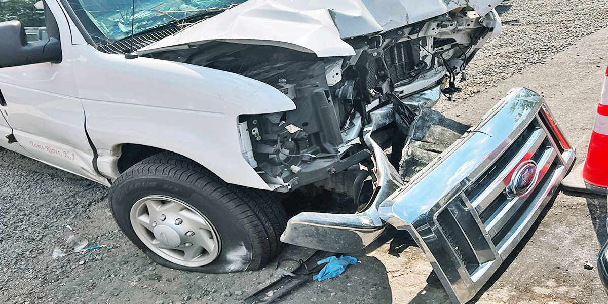 GPS discovers work van accident